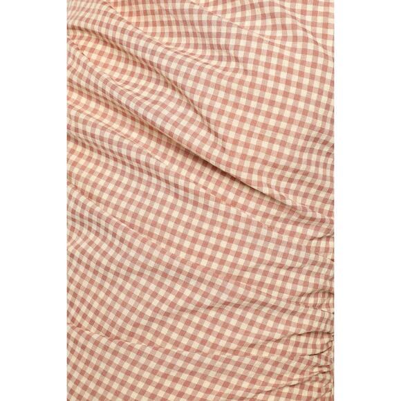 Lulus Summery Little Thing Pink Gingham Sleeveless Ruched Mini Dress Size L - Picture 12 of 12